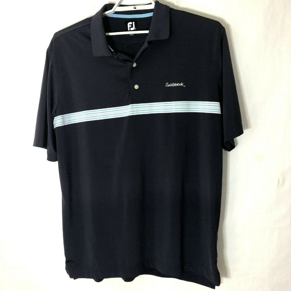Footjoy Mens XL Saddlebrook SS Golf Polo Shirt blu